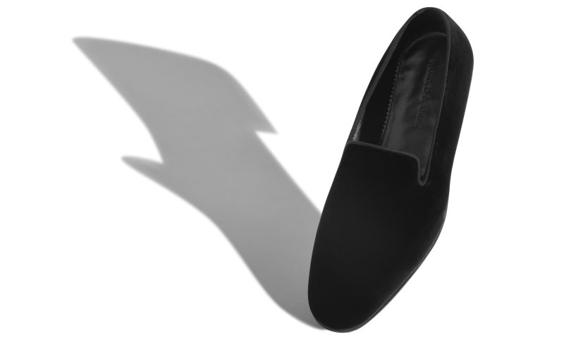 Designer Black Velvet Loafers