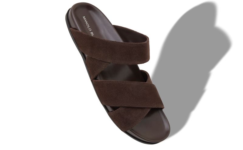 Inezmu, Dark Brown Suede Sandals - US$373.00 