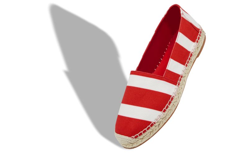 Sombrille, Red and White Striped Cotton Espadrilles  - CA$835.00