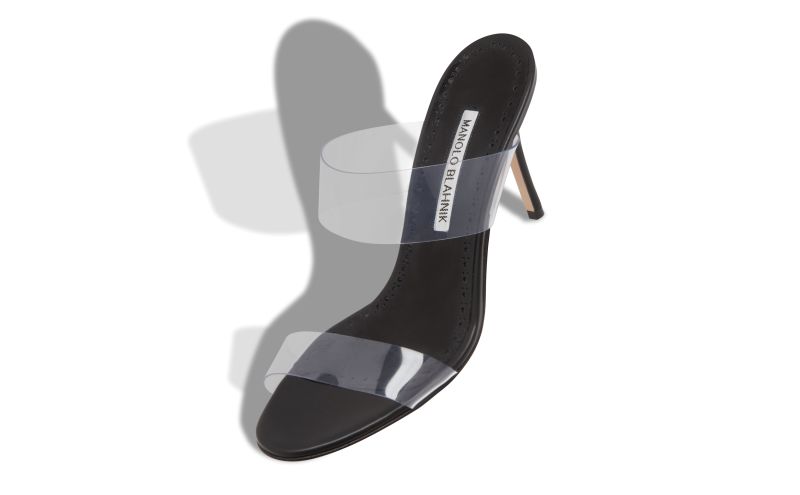 Scolto, Black ECO PVC Open Toe Mules - €645.00