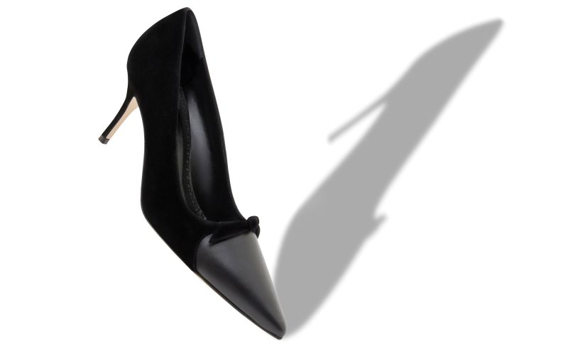 Rinialo, Black Suede Bow Detail Pumps - US$895.00 