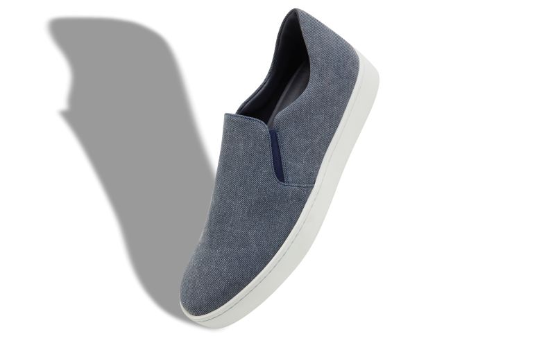 Nadores, Blue Denim Slip-On Sneakers  - CA$945.00
