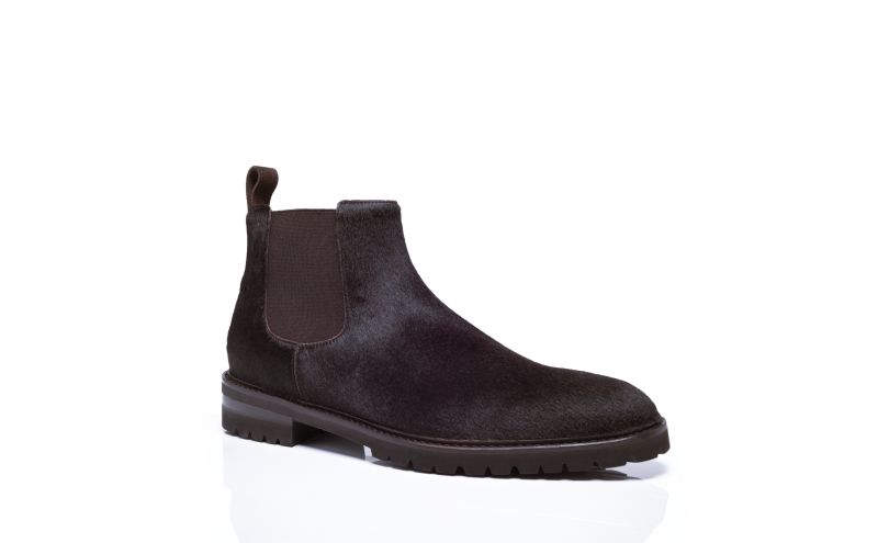 Brompton, Dark Brown Calf Hair Chelsea Boots - US$598.00