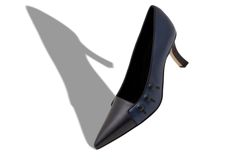Stateira, Navy Blue Nappa Leather Pumps - €845.00