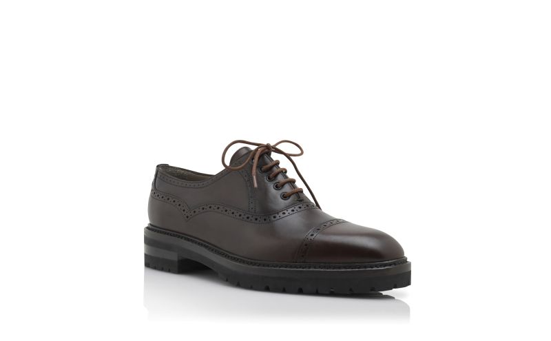 Norton, Dark Brown Calf Leather Lace Up Shoes - €845.00