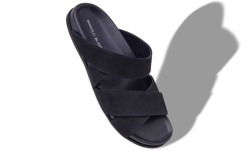 Inezmu, Navy Blue Suede Sandals - €595.00 