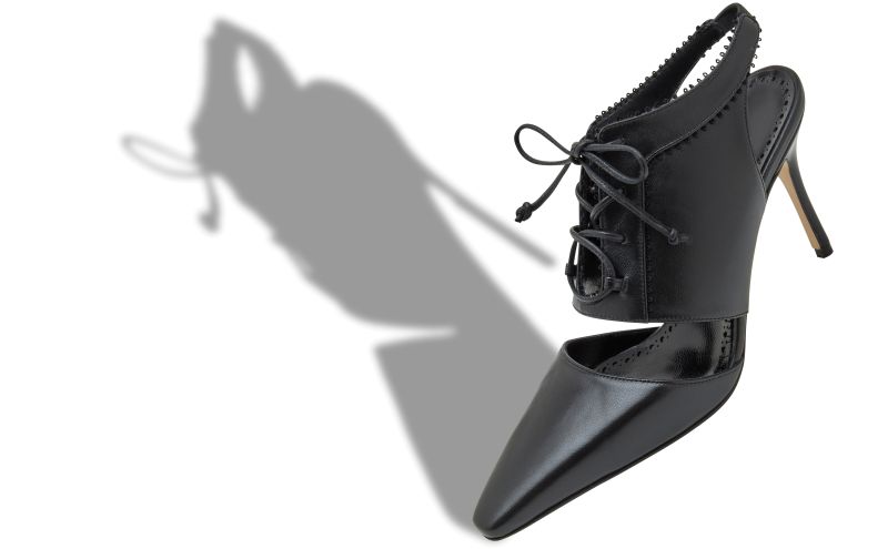 Antigona, Black Nappa Leather Lace-Up Shoe Booties - €1,050.00