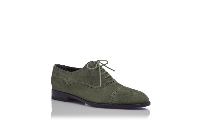 Witney, Dark Khaki Suede Cap Toe Oxfords - CA$638.00