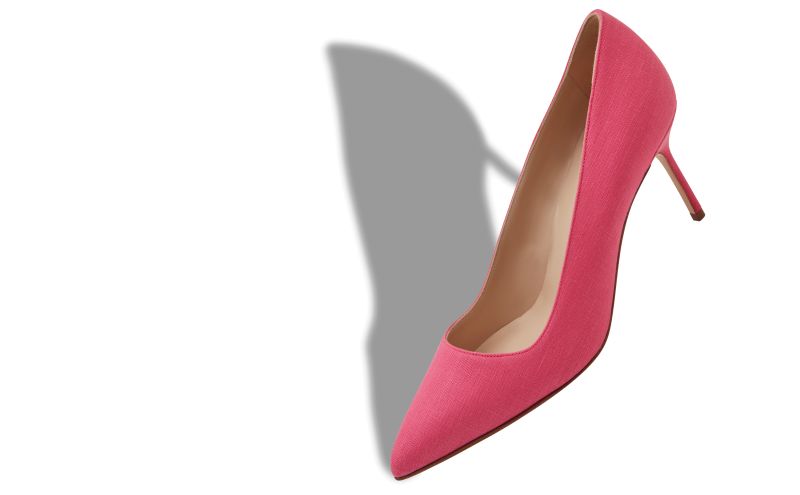 Bb 70, Pink Linen Pointed Toe Pumps - US$795.00