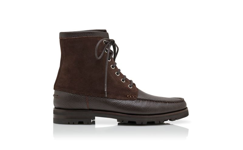 Side view of Sycamore, Dark Brown Calf Leather Ankle Boots  - US$523.00