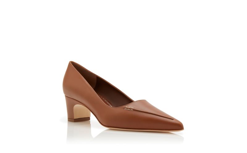 Homeraso, Brown Calf Leather Pumps - £695.00