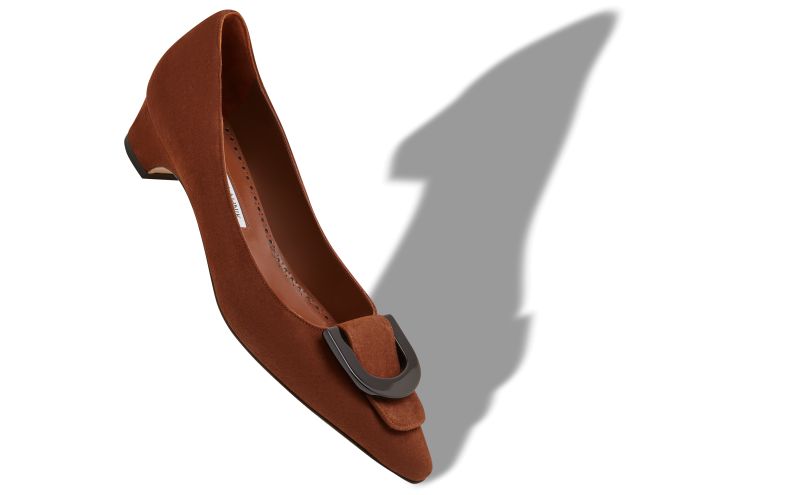Beti, Brown Suede Pointed Toe Pumps  - AU$1,535.00 