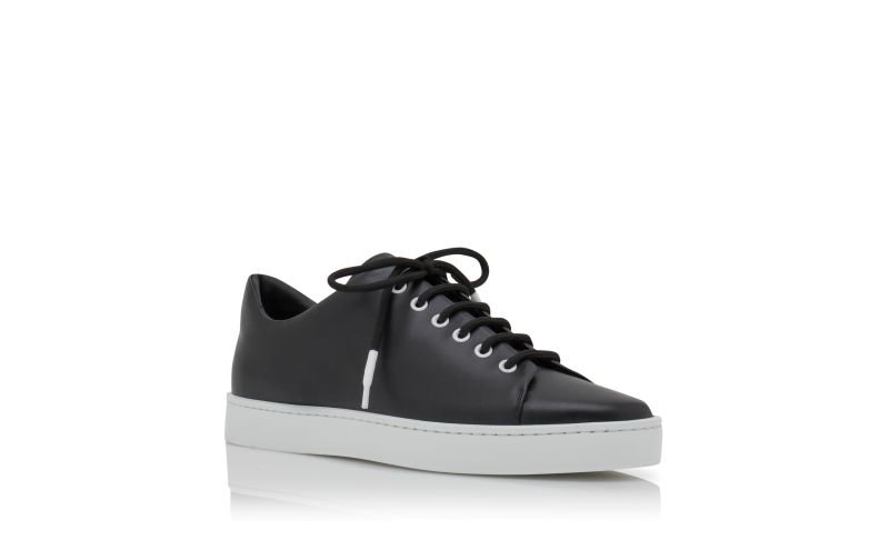 Semanado, Black Calf Leather Low Cut Sneakers - US$835.00