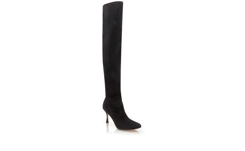Pamfilohi, Black Suede Thigh High Boots - AU$1,333.00