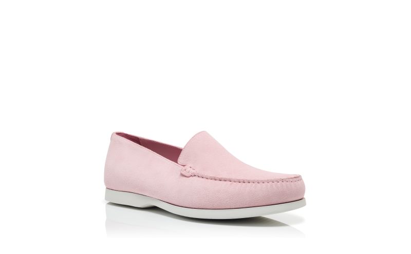 Monaco, Light Pink Suede Boat Shoes - US$398.00