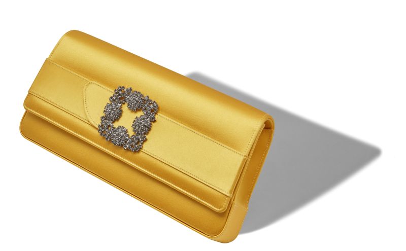 Gothisi, Yellow Satin Jewel Buckle Clutch - €1,450.00 
