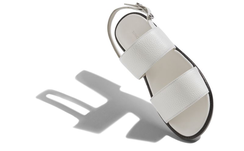 Bulgobis, White Calf Leather Sandals - US$835.00