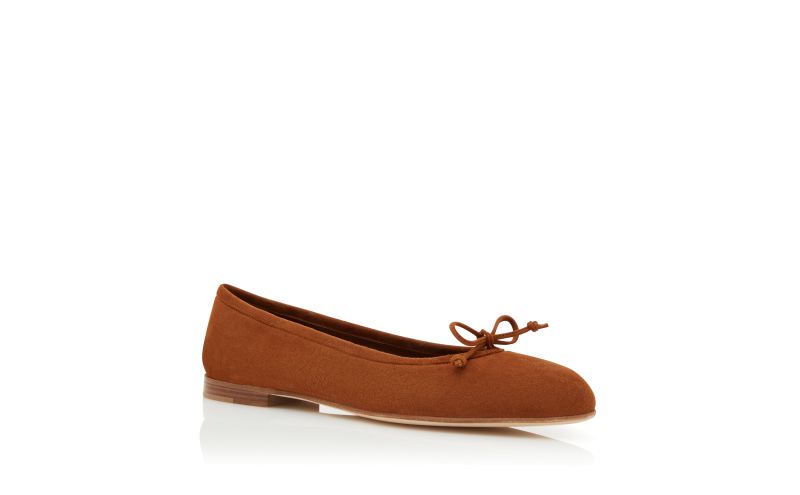 Veralli, Brown Suede Ballerina Flats - AU$1,205.00