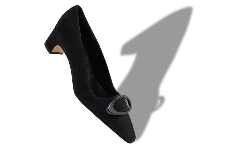 Fenix, Black Suede Pointed Toe Pumps - £825.00 