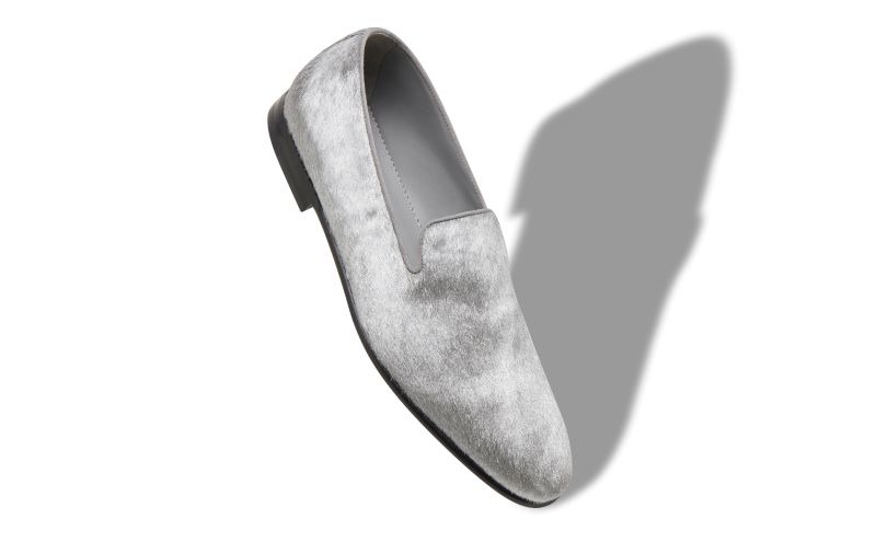 Mario, Silver Calf Hair Loafers - CA$673.00 
