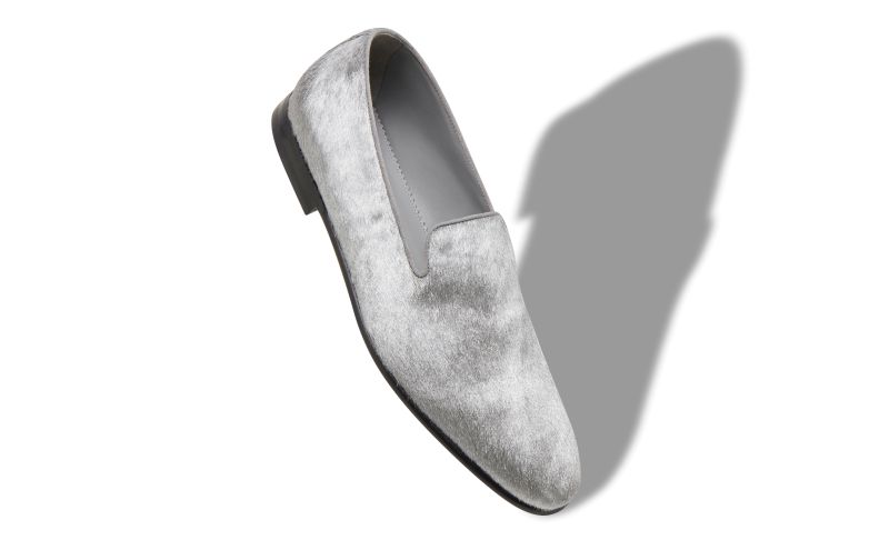 Mario, Silver Calf Hair Loafers - US$945.00 