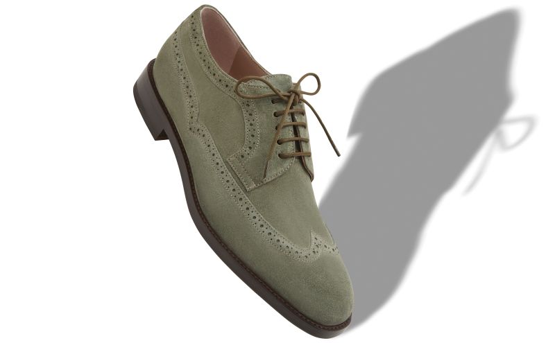 Tamarak, Khaki Suede Lace-Up Oxfords - €795.00 