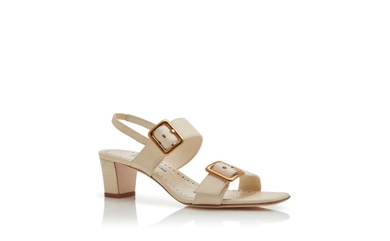 Thalitsli, Cream Nappa Leather Slingback Sandals - US$597.00