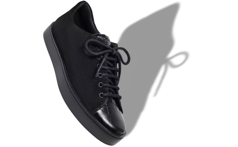 Semanado, Black Suede Low Cut Sneakers - AU$1,255.00 