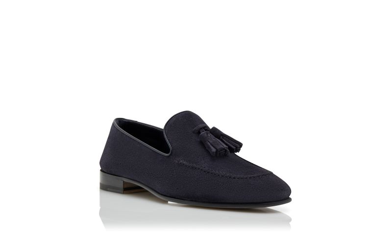 Chester, Navy Blue Suede Loafers - £725.00