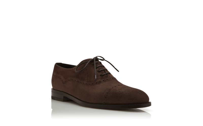 Witney, Dark Brown Suede Cap Toe Oxfords - €845.00