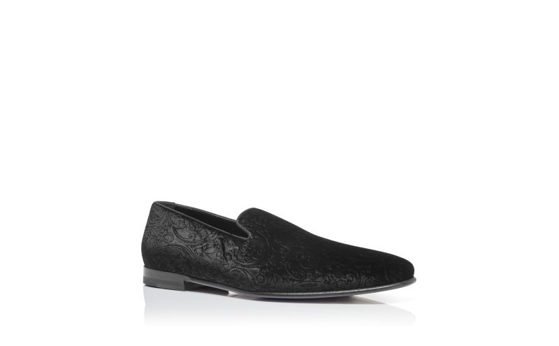 Mario, Black Velvet Loafers  - US$423.00