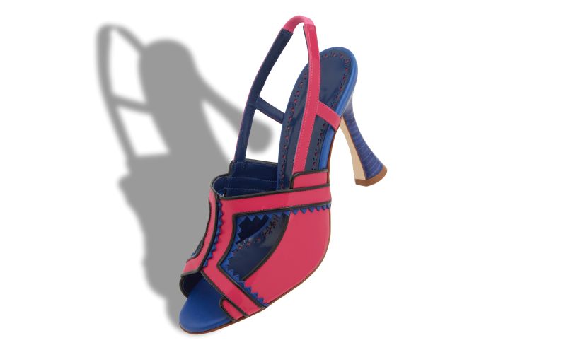 Tonah, Pink and Blue Patent Leather Slingback Pumps  - £845.00