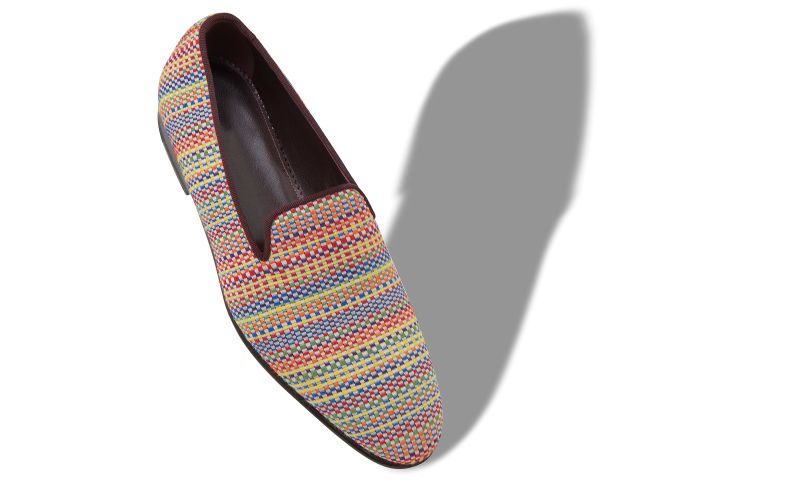 Mario, Multicoloured Cotton Embroidered Loafers  - AU$1,265.00 