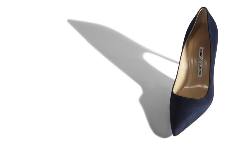 Bb, Navy Suede Pointed Toe Pumps - CA$945.00