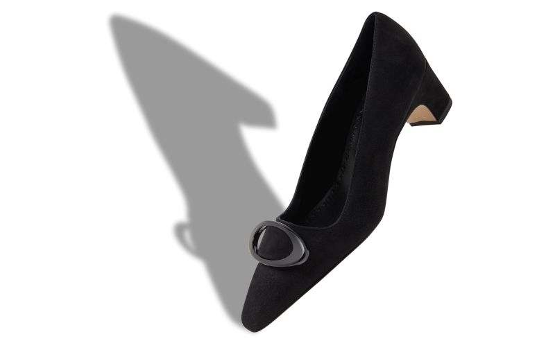 Fenix, Black Suede Pointed Toe Pumps - £825.00