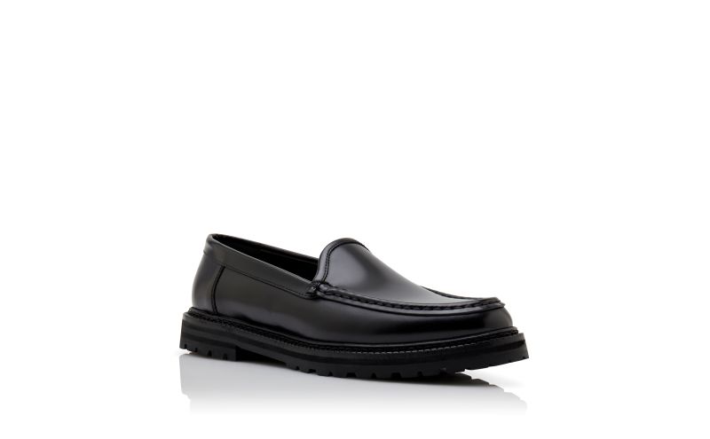 Dineralo, Black Calf Leather Loafers - £695.00