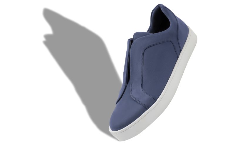 Agilio, Navy Blue Calf Leather Sneakers - US$885.00