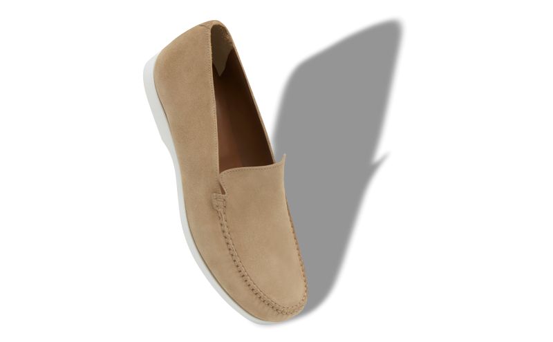 Monaco, Beige Suede Boat Shoes - CA$965.00 