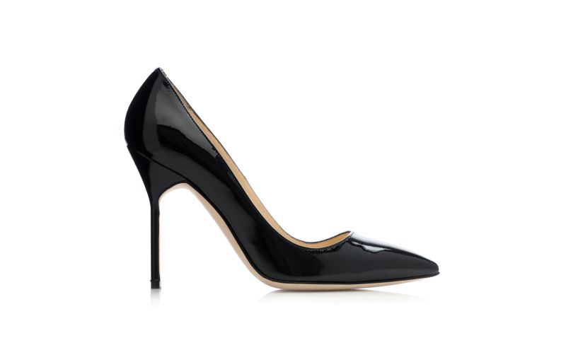 Side view of Bb patent, Black Patent Pointed Toe Pumps - AU$1,195.00