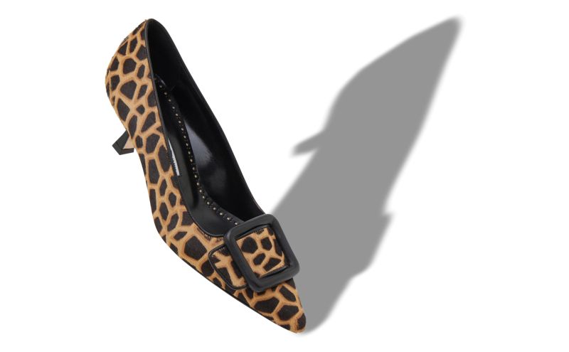 Maysalepump 50, Brown and Black Calf Hair Animal Print Pumps - £845.00 