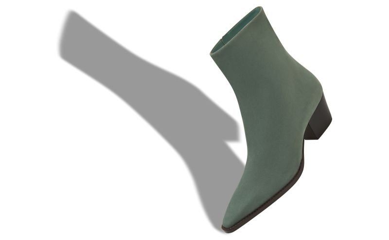 Aliera, Green Nubuck Ankle Boots  - €995.00