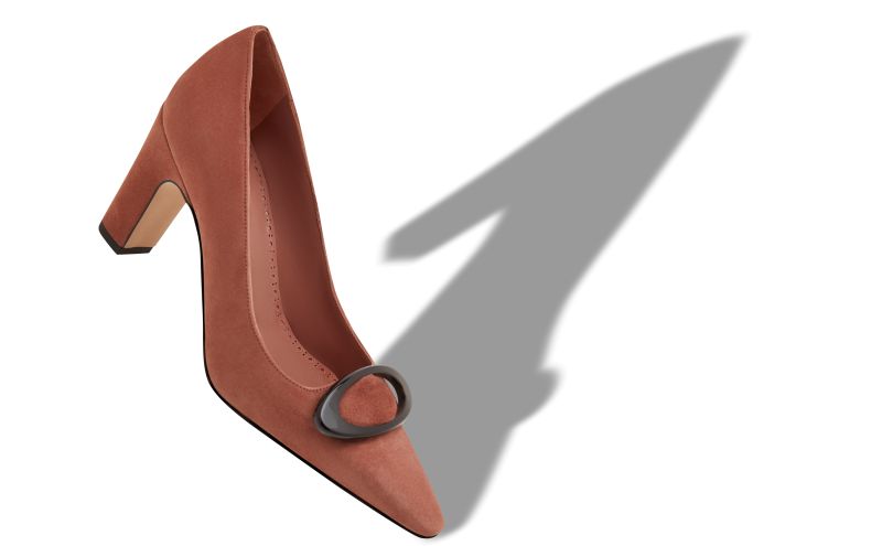 Fenixhi, Brown Suede Pointed Toe Pumps - €915.00 