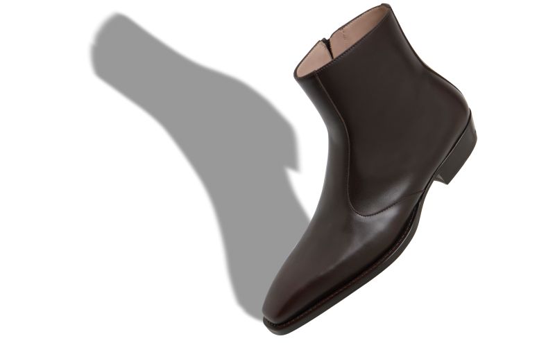 Sloane, Brown Calf Leather Ankle Boots - US$1,095.00