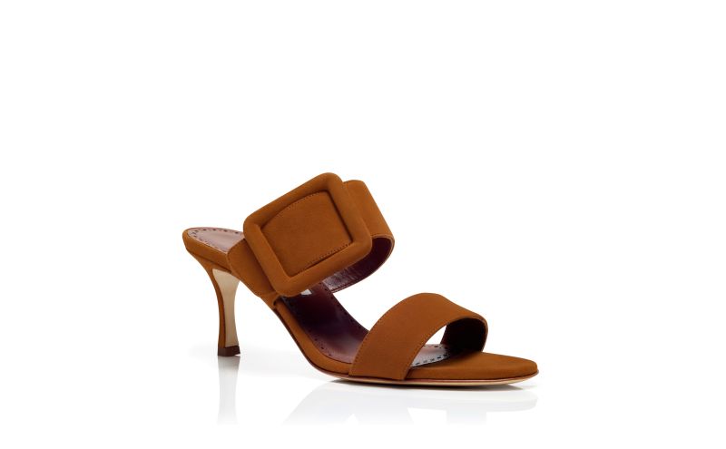 Gable, Brown Suede Open Toe Mules - US$845.00