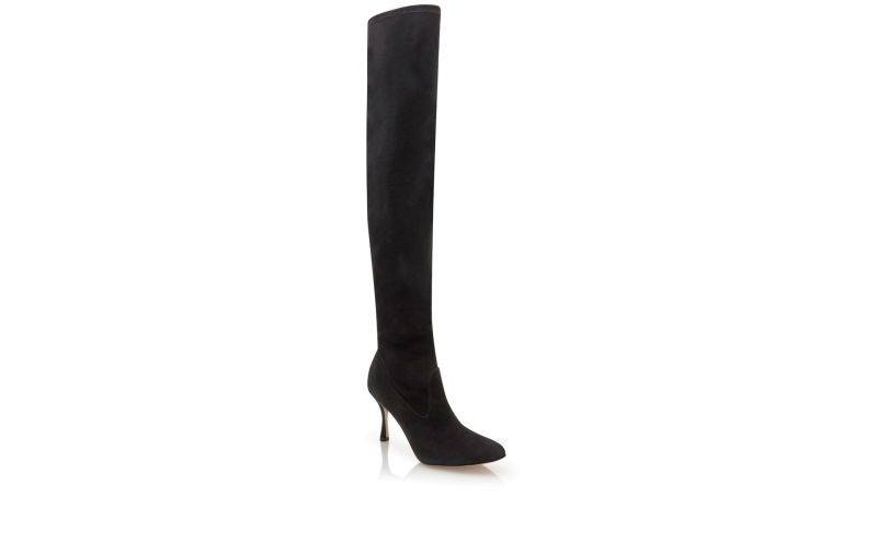 Pamfilohi, Black Suede Thigh High Boots - £610.00