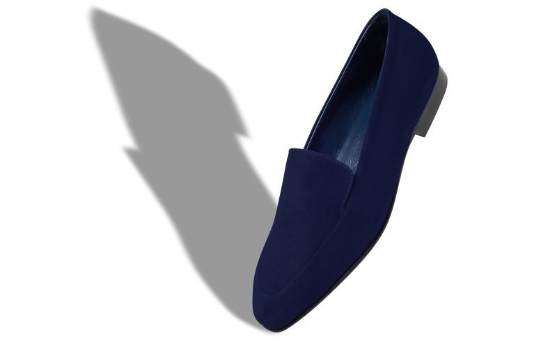 Pitaka, Navy Blue Suede Loafers - US$825.00