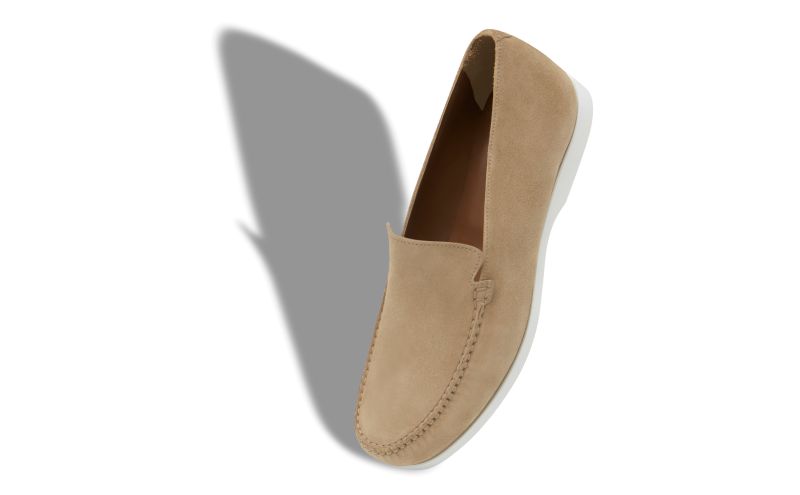 Monaco, Beige Suede Boat Shoes - US$745.00