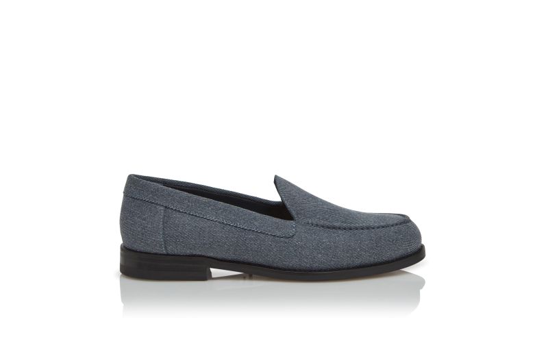 Side view of Dineguardo, Blue Denim Loafers - US$795.00