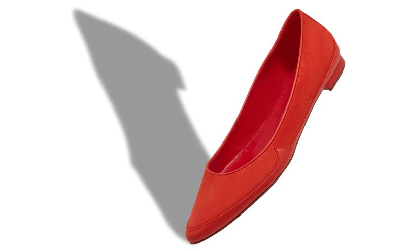 Axidiaflat, Orange Nappa Leather and Suede Flat Pumps  - AU$1,390.00