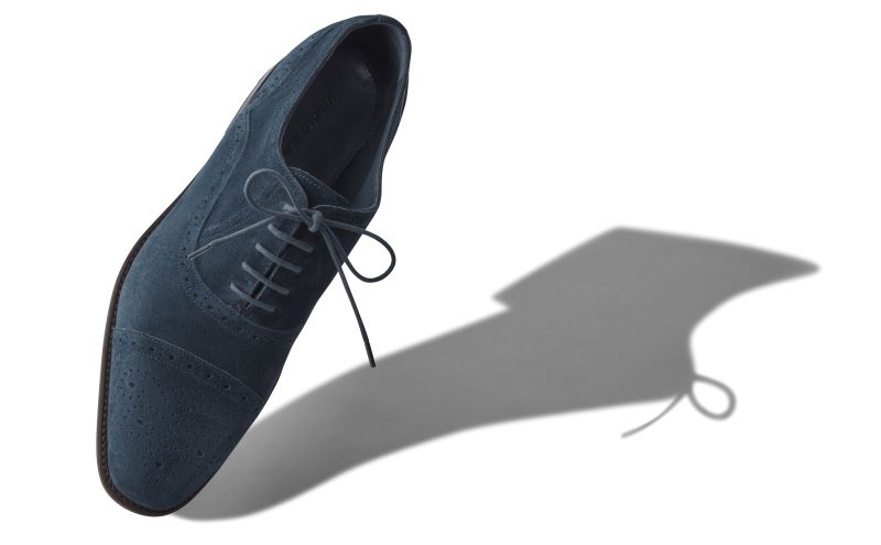 Witney, Dark Blue Suede Cap Toe Oxfords - CA$638.00 